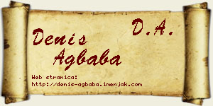 Denis Agbaba vizit kartica